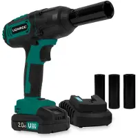 Vonroc Accu slagmoersleutel 20V – 4 standen: 100/200/300/400Nm – Incl. 4 moerdoppen | Incl. 2.0Ah Accu en snellader