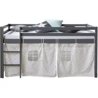 Homestyle4u Hoogslaper - 90x200 cm - Grijs - met sterren