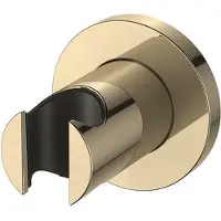 Regn Wandhouder - Geborsteld Goud PVD - Wandkraanhouder - Messing - Kranen, Douchekranen, Douchekophouders & Uitlaten - 8720254161907 - Kranen, Douchekranen, Douchekophouders & uitlaten