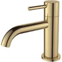 Regn Fonteinkraan - Geborsteld Goud PVD - Messing - Kranen, Fonteinkranen, Opbouw Fonteinkranen - 8719689897031