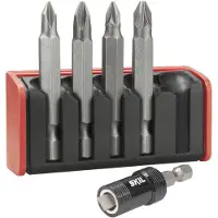 Skil 6-Delige Schroefbitset - Universeel - 50mm - Magnetische Bitgripkraag - Geschikt voor Boormachines - Inclusief Riemclip - 2610S00915