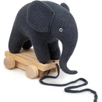 Smallstuff Trekspeelgoed - Olifant - Dark Denim - - OneSize - Trekspeelgoed