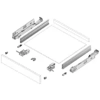 Hettich AvanTech ladenset, 450mm - zilver - links en rechts