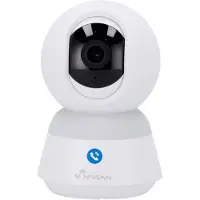 Nivian IS6-CALL - 4MP wifi Binnen beveiligingscamera met intercom belknop - Bestuurbaar - Intercom functie - Smart home compatibel