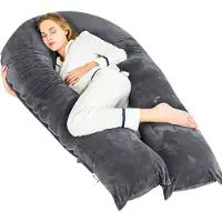 Avalo Zwangerschapskussen XXL 280 cm - U-Vorm - Ergonomisch Body Pillow - Donkergrijs