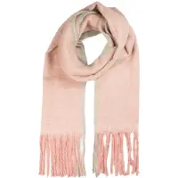 Clayre & Eef Wintersjaal Dames 38x190 cm Roze Textiel