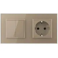 Livolo Wipschakelaar | Dubbel | Wandcontactdoos | Goud | Aan/Uit |