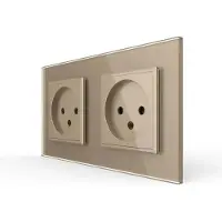Livolo Wandcontactdoos | Zonder Randaarde | Goud | .nl | Bekijk hier