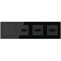 Livolo | Zwart | SR | 4 | Slide-Dimmer | Wisselschakelaar - Bekijk