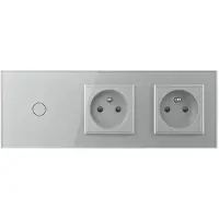 Livolo | Grijs | 1+SR+SR | Aan/Uit | Schakelaar met dubbele