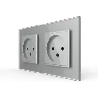 Livolo Wandcontactdoos | Zonder Randaarde | Grijs | .nl | Bekijk hier