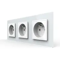 Livolo Wandcontactdoos | Wit | 3-voudig Franse Stopcontact | .nl