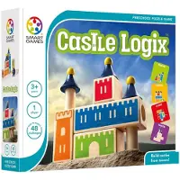 SmartGames Castle Logix - Houten Logisch Denkspel - 48 Ruimtelijke Bouwuitdagingen - Educatief Solospel - Vanaf 3 Jaar
