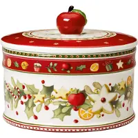 Villeroy & Boch Winter Bakery koekjestrommel M 0,55 L Wit-rood