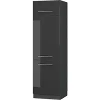 Vicco Fame-Line Koelkast ombouwkast – 60 cm Antraciet Hoogglans