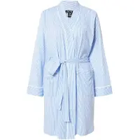 Ralph Lauren Badjas kort hemelsblauw / wit