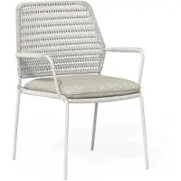 Tierra Outdoor David Dining Tuinstoel Creme White