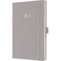 Sigel weekagenda Feel 2026 - formaat A5 - Pearl Grey - hardcover - SI-J6403