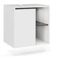 Vicco Viola Wastafelonderbouw – 60 x 60 cm met open vakken Wit/Grijs