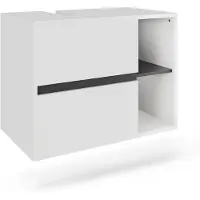 Vicco Viola Wastafelonderbouw – 80 x 60 cm met 2 laden Wit/Grijs