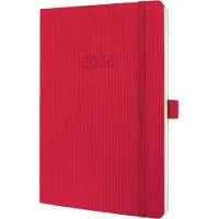 Sigel weekagenda 2026 Conceptum - formaat A5 - rood - softcover - SI-C2634