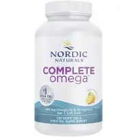 Nordic Naturals Complete Omega | 120 Softgels | Omega 3-, 6- en 9-vetzuren uit visolie en borage-olie | Omega-3 supplement (120 Softgels)