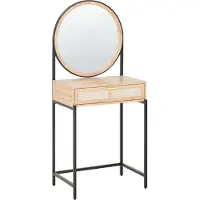 Beliani CASSIAR - Kaptafel - Lichtbruin/Zwart - MDF