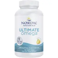 Nordic Naturals Ultimate Omega 120 Softgels | Omega-3 vetzuren met EPA en DHA uit wildgevangen vis | Visolie supplement (120 Softgels)