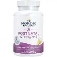 Nordic Naturals Postnatal Omega-3 1120 mg | 60 Softgels | Omega-3 vetzuren met EPA, DHA en vitamine D3 voor na de bevalling (60 Softgels)