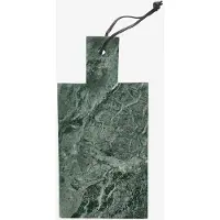 Madam Stoltz - Marmeren Snijplank met Handvat - Donkergroen - 15x30 cm