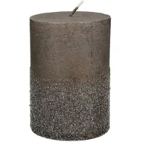 Kersten Glitter Stompkaars Bruin – Ø7 x H10 cm – 42 branduren –