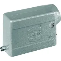 Harting Han 10B HMC, behuizing van tüll, laag model, 1xM20 zij-aansluiting, voor 1 bevestigingsbeugel (onderkant) - 1 stuk