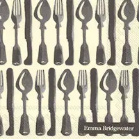 IHR Emma Bridgewater - Servetten - Cocktail servetten - 25x25cm - Black Toast Table