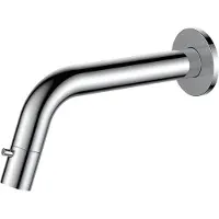 Regn Fonteinkraan Gebogen Inbouw - Inkortbaar - Chroom - Messing - Kranen, Fonteinkranen, Inbouw Fonteinkranen - 8720254161747