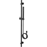 Regn Glijstangset - Mat Zwart - Messing - Kranen, Douchekranen, Douchestangen - 8719689897871 - Kranen, Douchekranen, Douchestangen