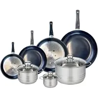 Elo Set van 4 Kookpannen 20, 24, 28 en 32 cm en 3 braadpannen 12, 16 en 24 cm Elo Prima Brillant