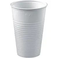 White Label Wegwerpbeker plastic transparant 300 ml (100 stuks)