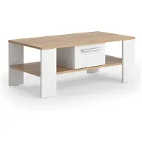 Vicco Wilmut Salontafel – 89.8 x 46.4 cm met lade Eik goud/wit
