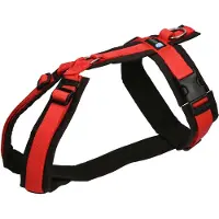 AnnyX Hondentuig - FUN - Speurtuig - Rood/Zwart - maat S - Borstomvang 52-64cm - Gewicht hond 9 -19 kg