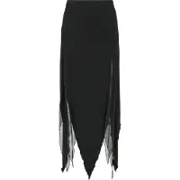 Killstar - Gothic Midirok - The Grimmer The Better Midi Skirt - XS tot 4XL - voor Vrouwen - zwart - Maat 4XL