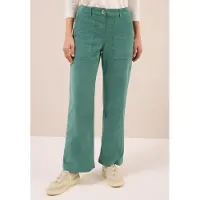 Cecil Dames Wide Legs corduroy broek - Groen - 33
