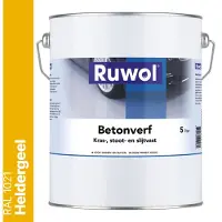 Ruwol Betonverf Heldergeel (RAL 1021) 5 liter