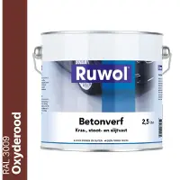 Ruwol Betonverf Oxyderood (RAL 3009) 2,5 liter