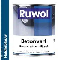 Ruwol Betonverf Helderblauw (RAL 5010) 750 ml