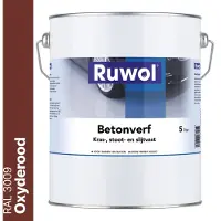 Ruwol Betonverf Oxyderood (RAL 3009) 5 liter
