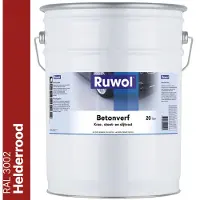 Ruwol Betonverf Helderrood (RAL 3002) 20 liter