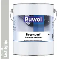 Ruwol Betonverf Lichtgrijs (RAL 7035) 5 liter