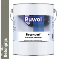 Ruwol Betonverf Betongrijs (RAL 7023) 5 liter