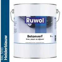 Ruwol Betonverf Helderblauw (RAL 5010) 5 liter
