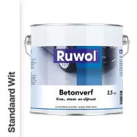 Ruwol Betonverf Standaard Wit 2,5 liter
